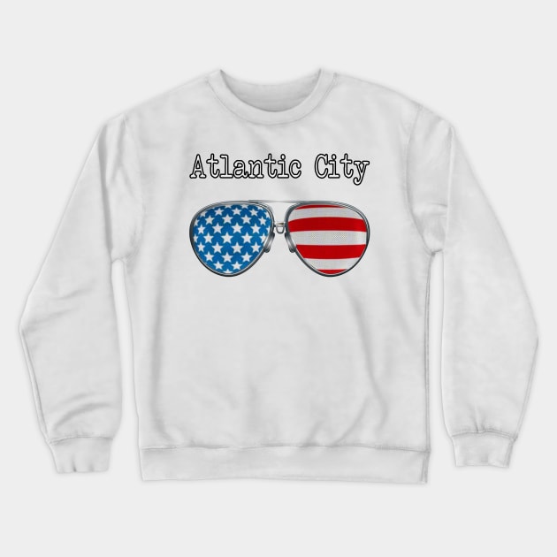 AMERICA PILOT GLASSES ATLANTIC CITY Crewneck Sweatshirt by SAMELVES